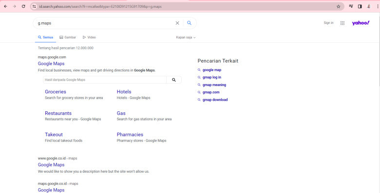 3.	Setelah semua sudah terisi buka new tab, dan ketik google maps