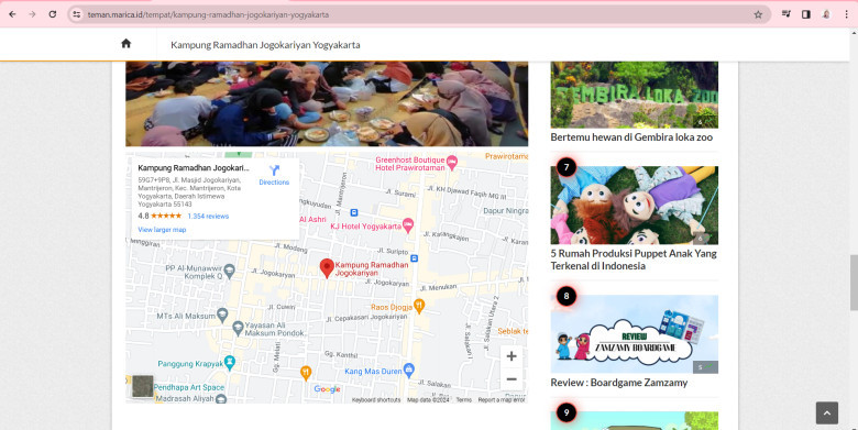 8.	Selesai, Google maps akan dengan sendiri tercantum dan langsung bisa diklik untuk mengetahui lokasi.