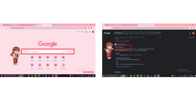1. Carilah Website Teman Marica dengan menggunakan Google, Mozila, Chrome